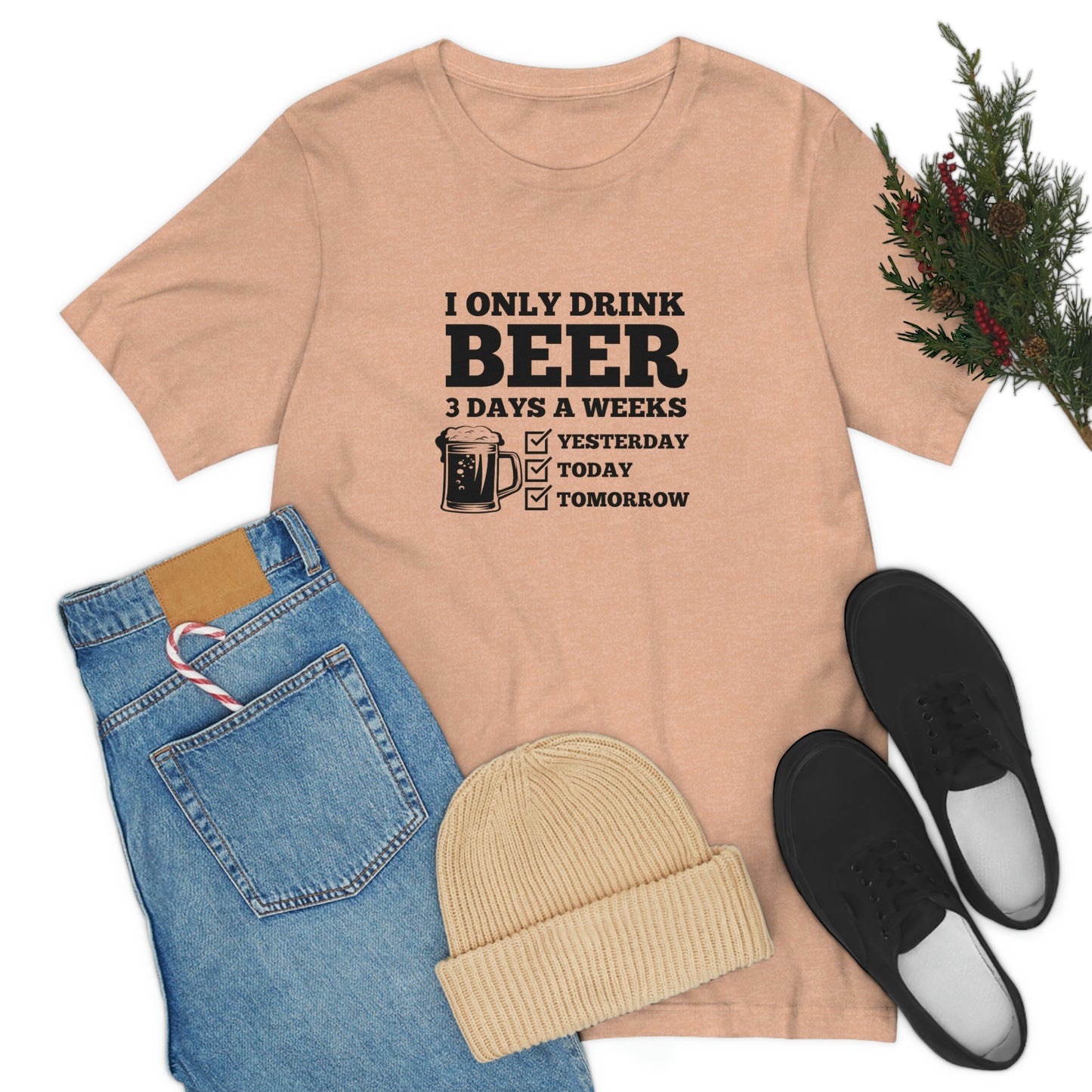 Drinking Beer Unisex Tee