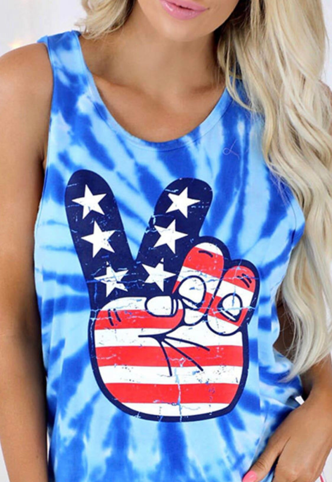 Peace Love & Tie Dye Tank Top