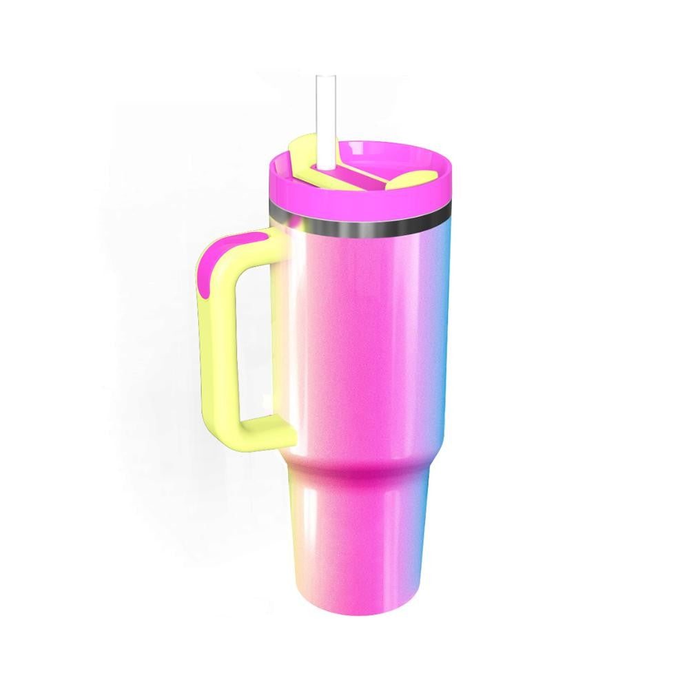 Metallic & Ombre 40oz Tumbler W/ Handle