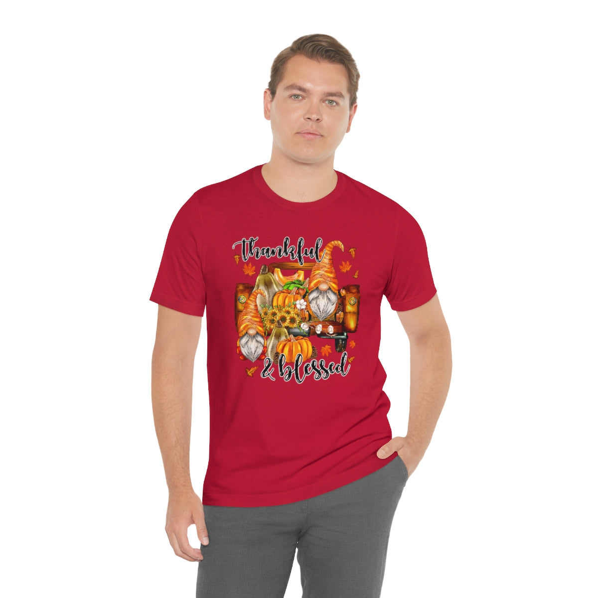 Thanksgiving Gnomes- Bella Canvas Unisex Jersey Short Sleeve Tee