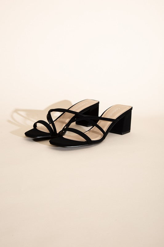 SODA MULE SANDAL HEELS