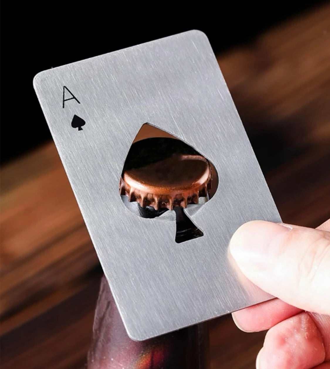 Ace of Spades Poker Card Bottle Opener