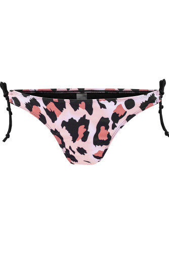 Leopard Colorblock Spaghetti Blouson Tankini Set