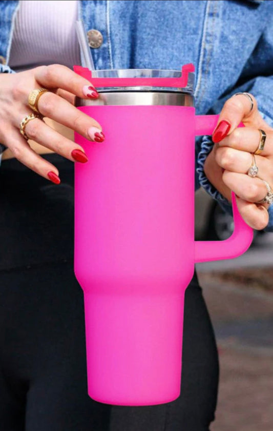 Quench Yo Thirst- 40oz Solid Tumblers w/ Handle