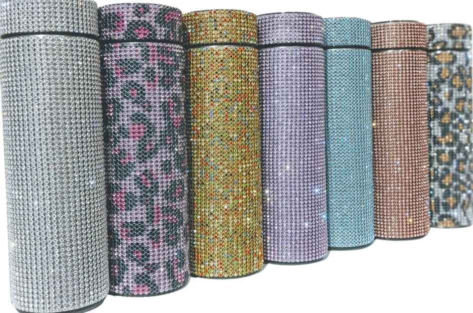 Stainless Steel Crystal Thermos Flask 16oz.