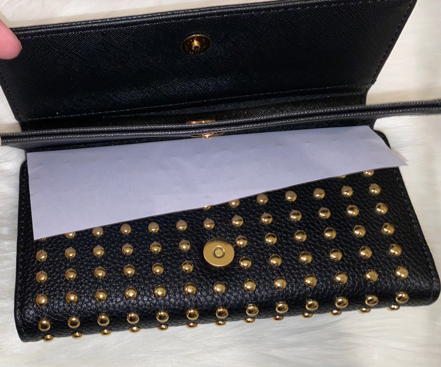 Fashion Stud Rivet Double Cover Wallet