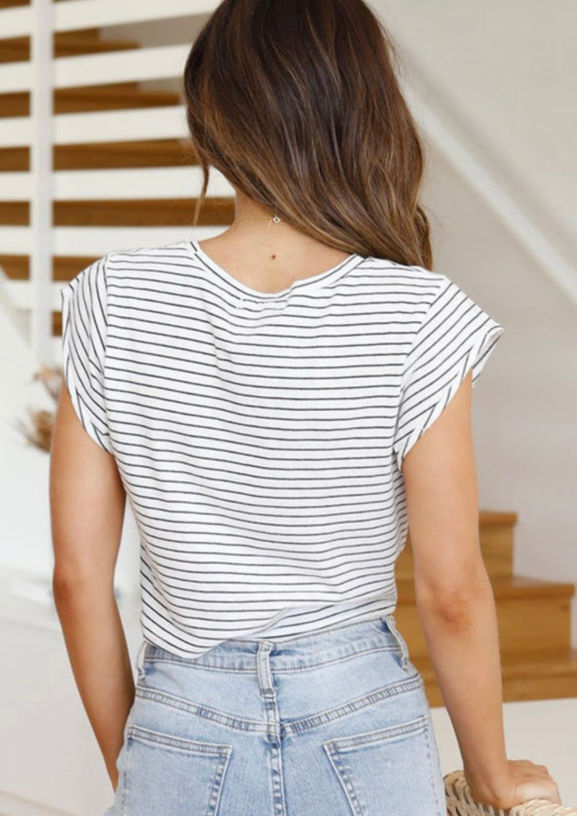 Simple Striped Crop Top