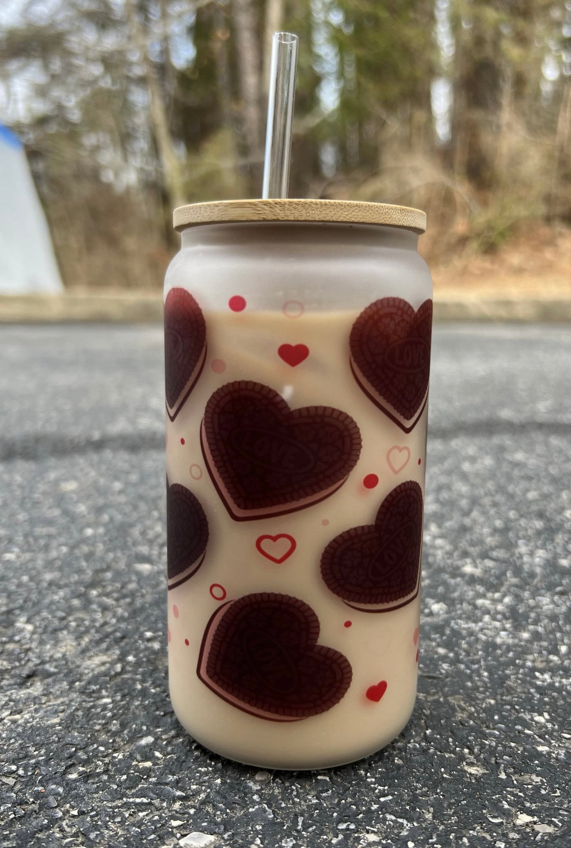 Oreo Love 16oz Glass Jar