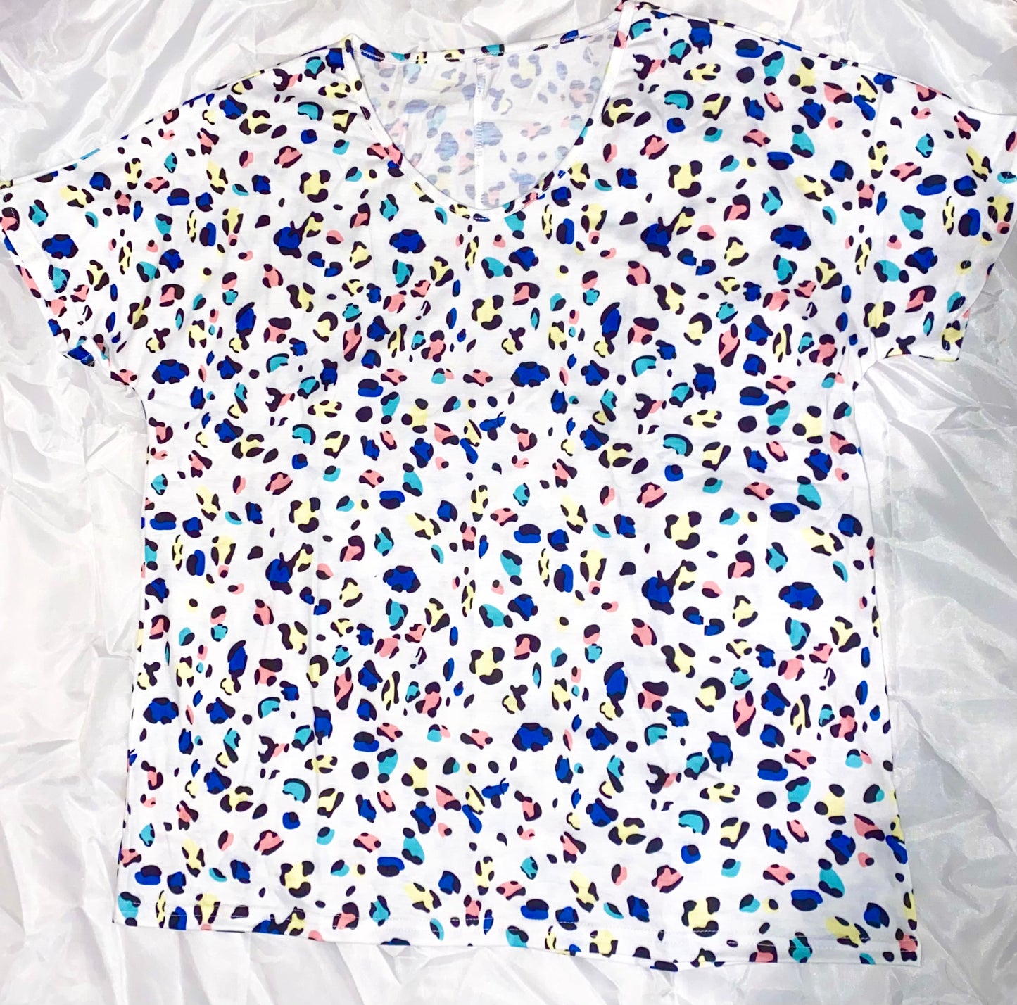 Oversized Colorful Leopard Top