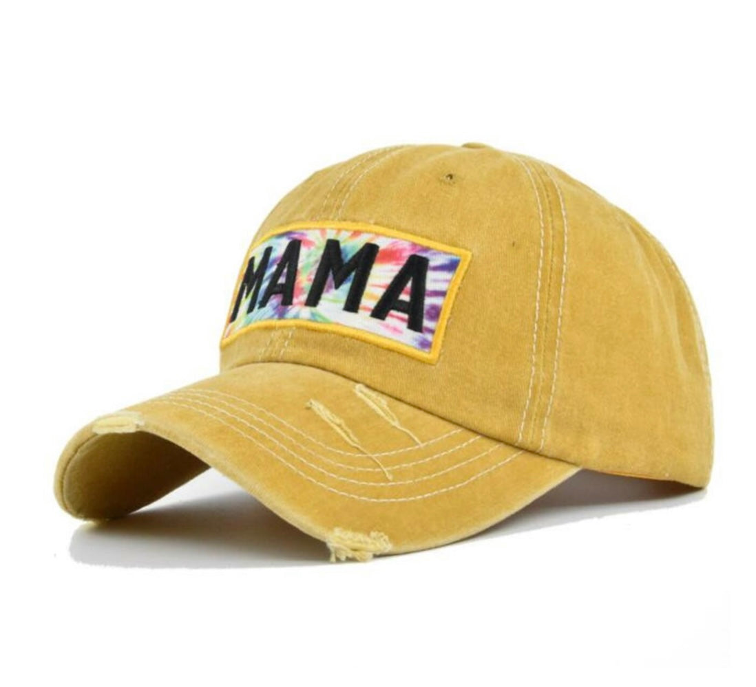 MAMA Tie Dye Baseball Hat-4 colors