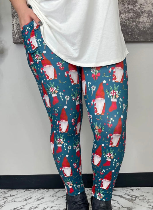 Christmas Gnome leggings with pockets