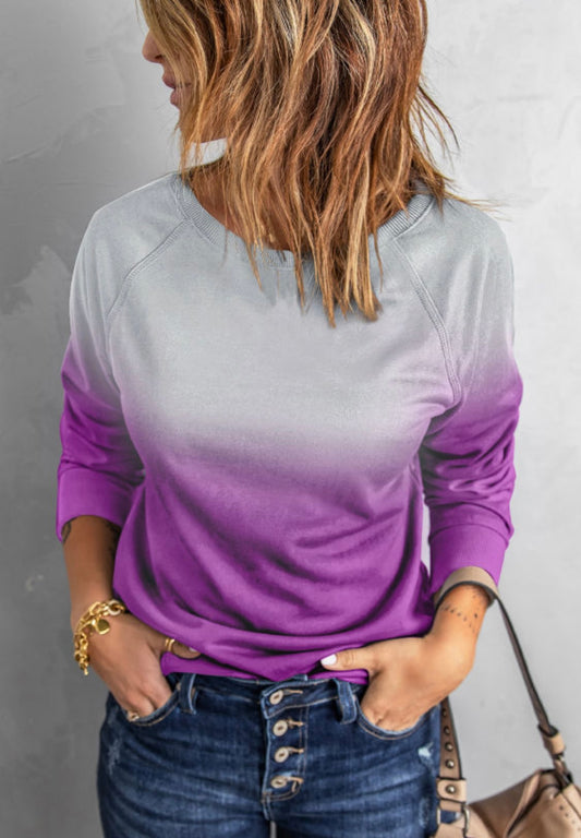 Purple Gradient Lightweight Pullover
