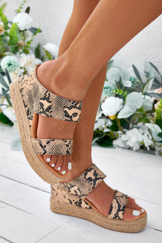Snakeskin Wedges
