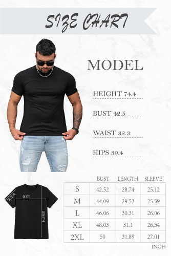 Men's Steer Head Letter Print T-shirt