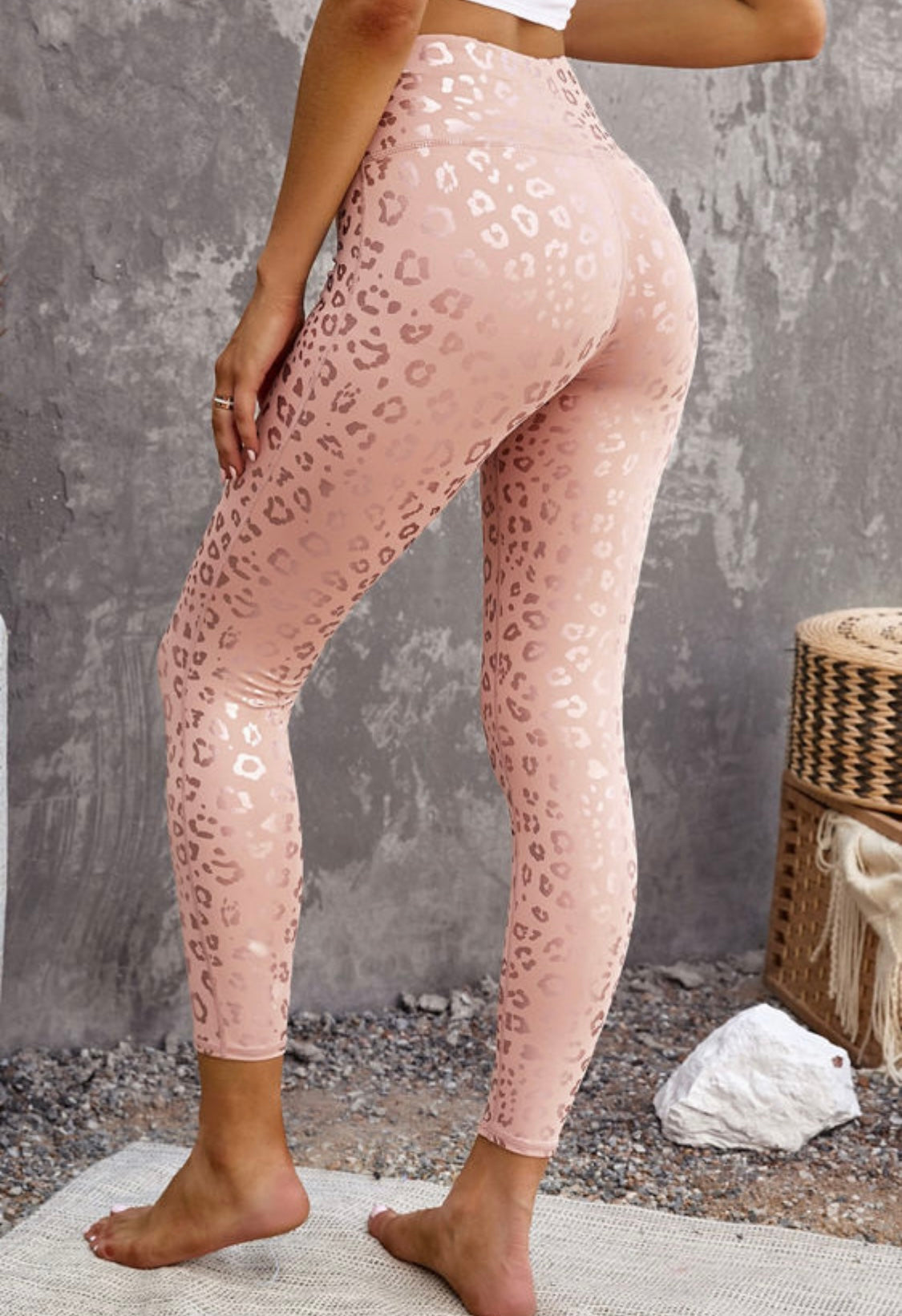 Metallic Leopard Leggings