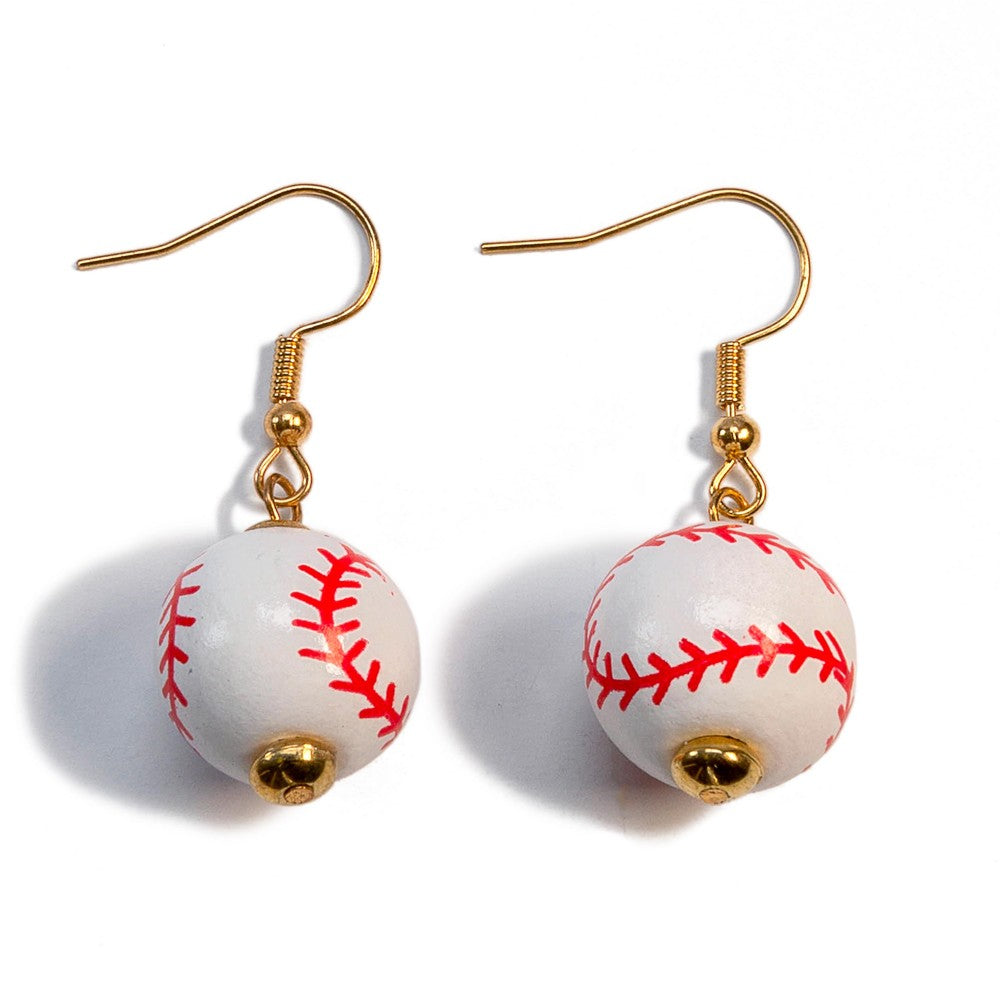 Baseball Drop Earrings
