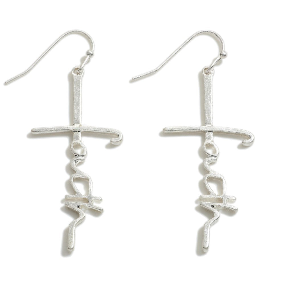 Faith Drop Dangle Earrings
