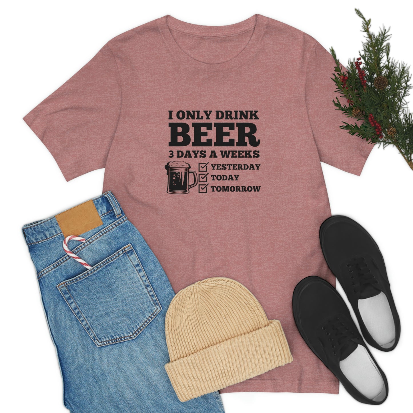 Drinking Beer Unisex Tee