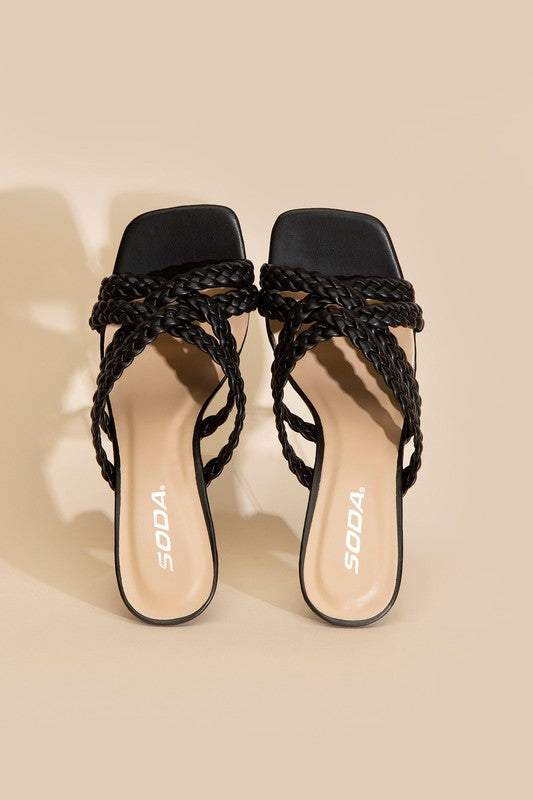 KELLAN DOUBLE CROSS BRAIDEDE HEELS