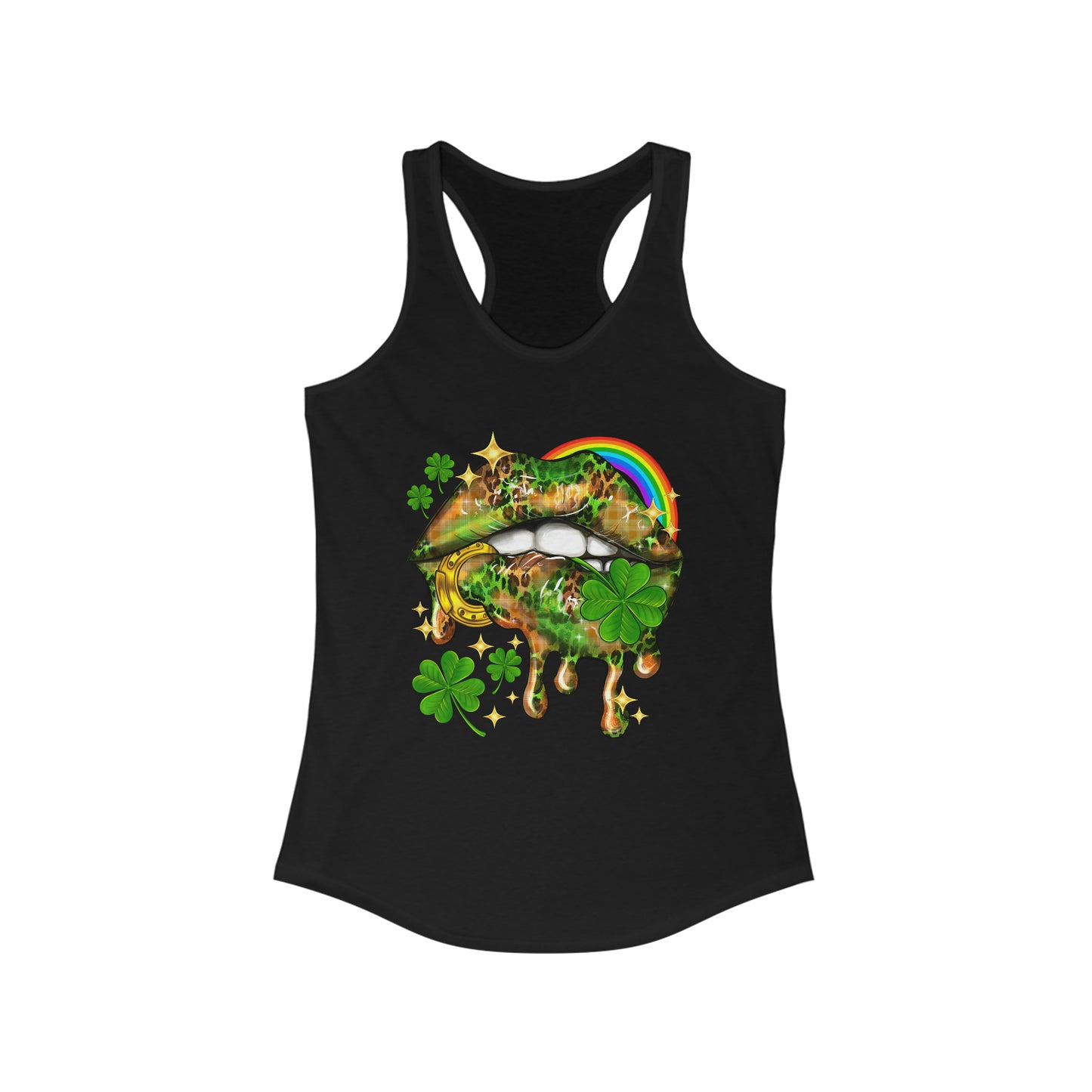 St Pattys Day Lip Racerback Tank