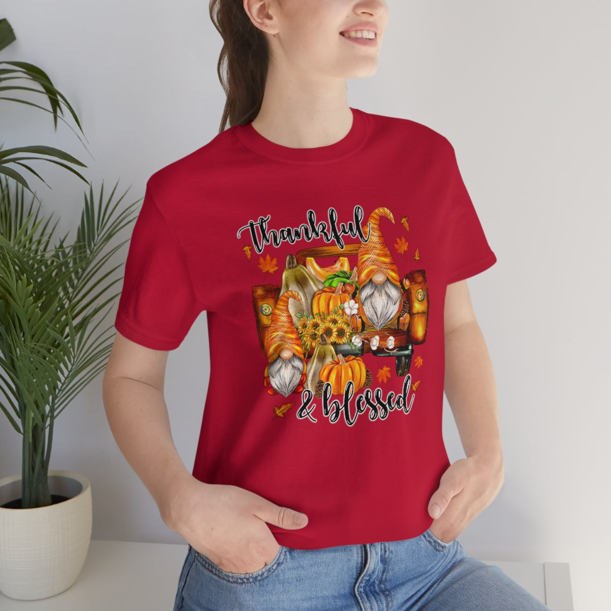 Thanksgiving Gnomes- Bella Canvas Unisex Jersey Short Sleeve Tee