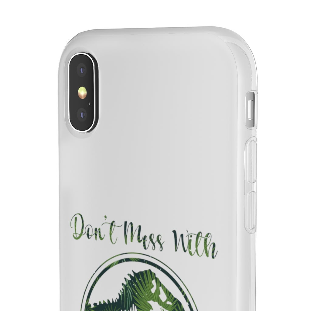 Dont Mess With Dadasaurus Flexi Phone Cases