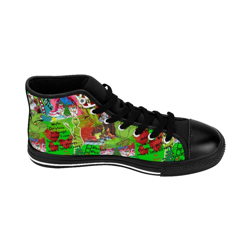 The Grinch Digital Printed Women's High-top Sneakers