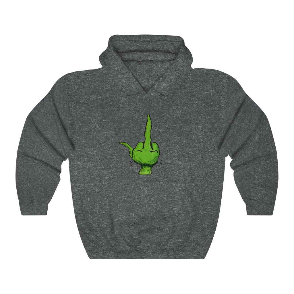 Grinch Middle Finger- Unisex Hooded Sweatshirt