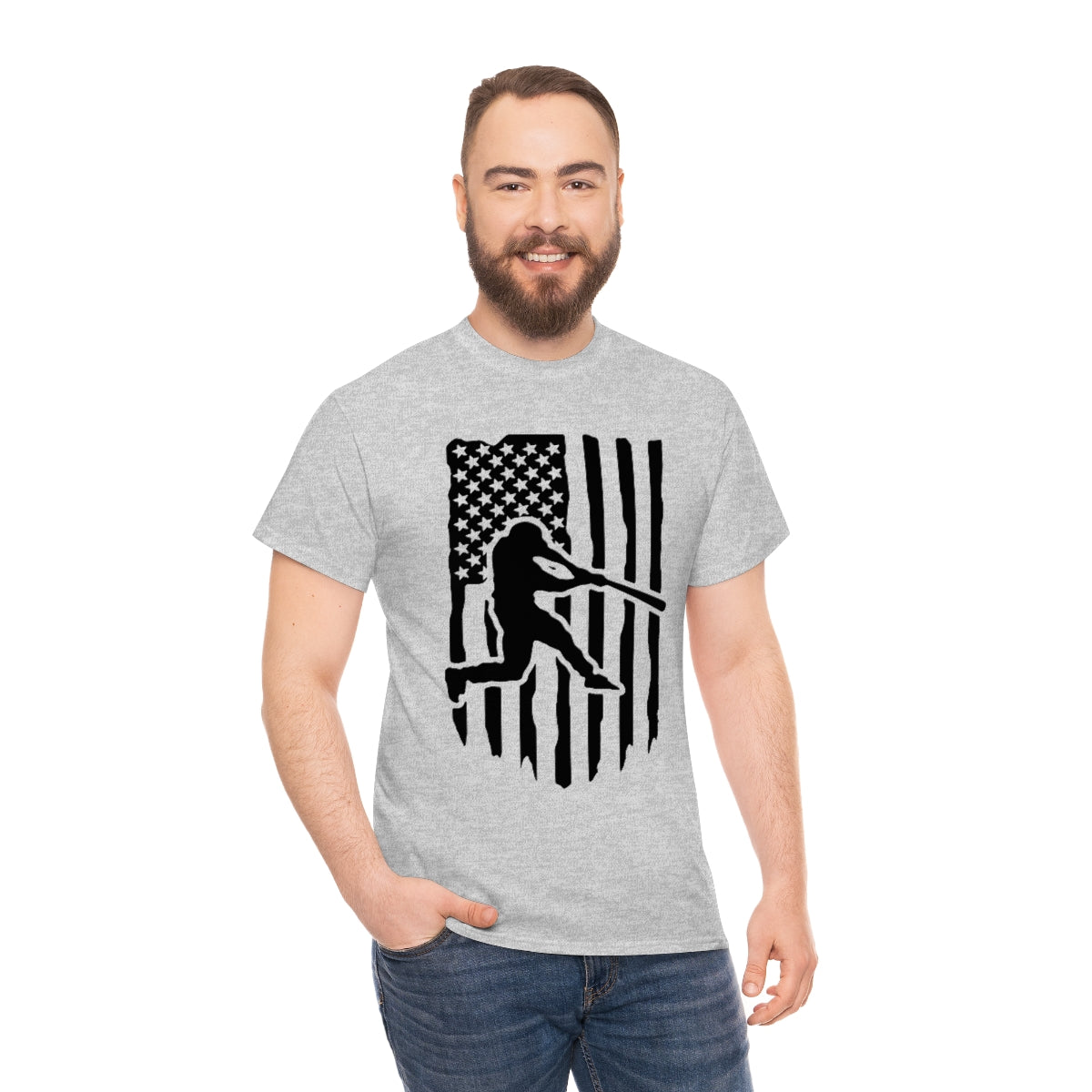 Unisex Baseball Flag Cotton Tee