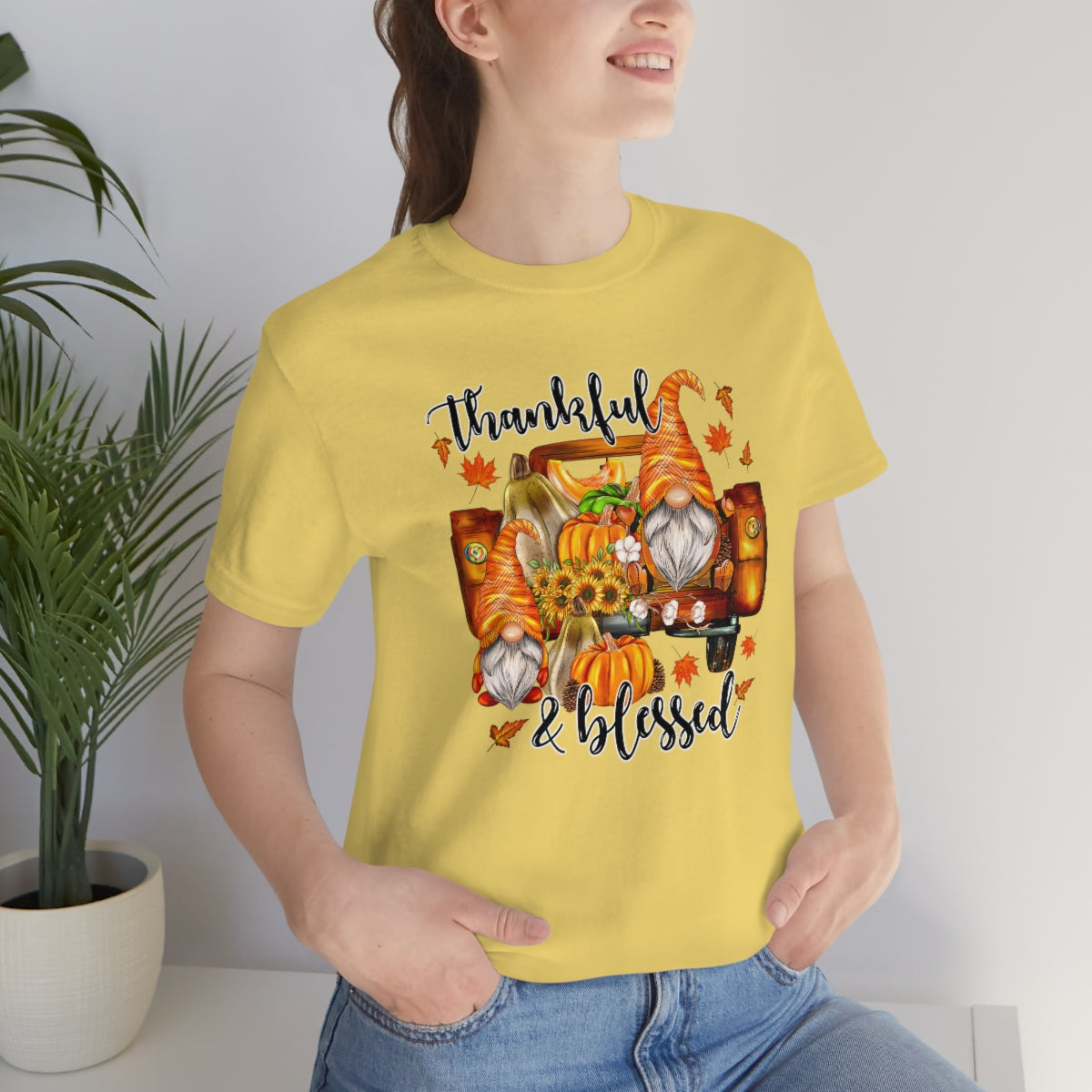 Thanksgiving Gnomes- Bella Canvas Unisex Jersey Short Sleeve Tee