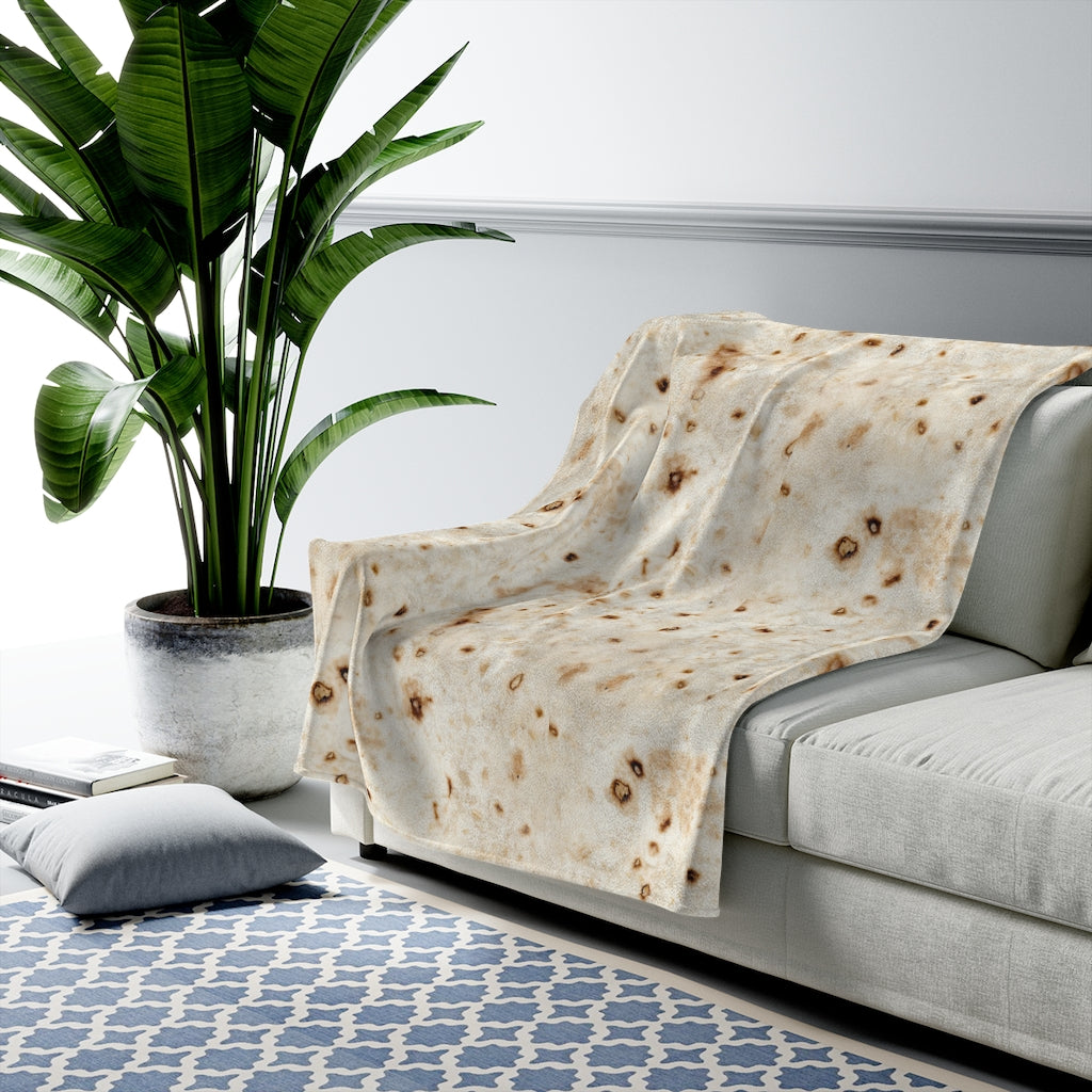 Wrap Me Up Like A Burrito-Velveteen Plush Blanket