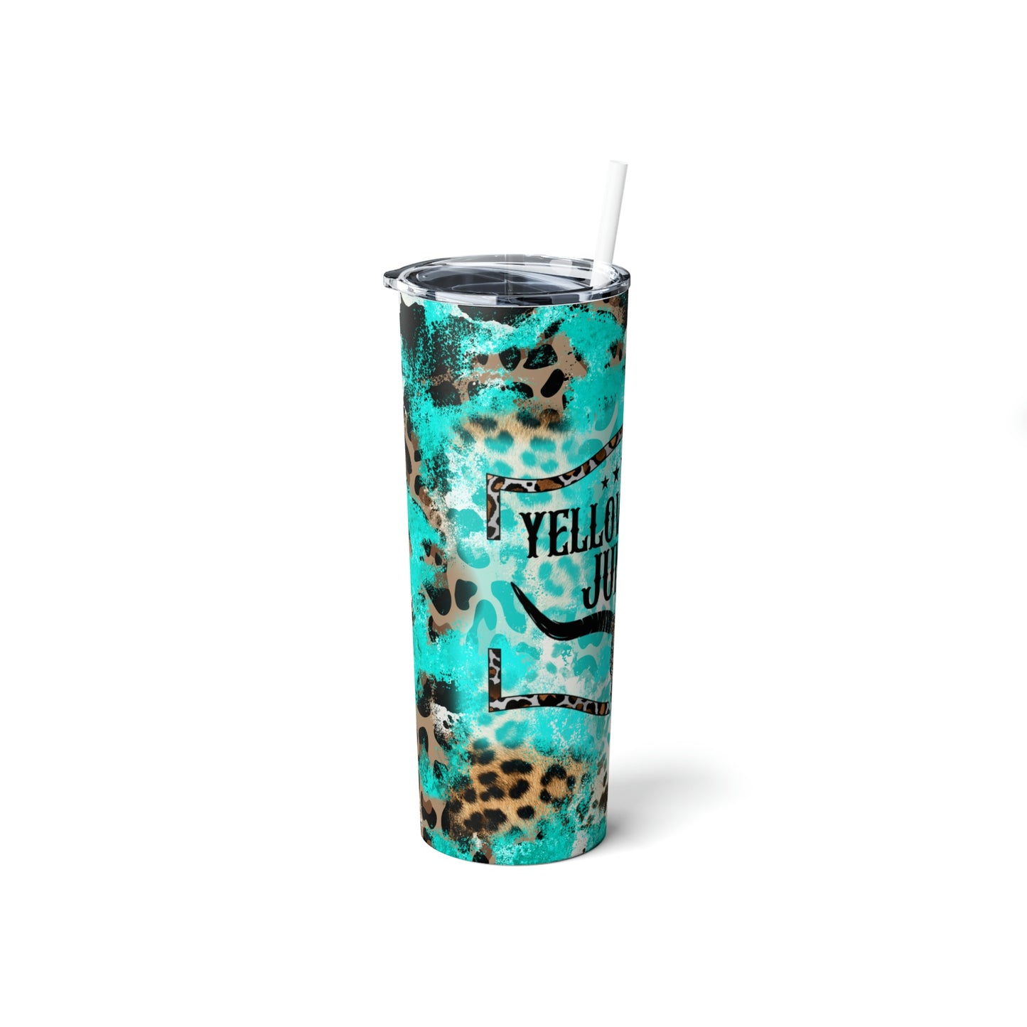 Y Stone Junkie Skinny Steel Tumbler with Straw, 20oz