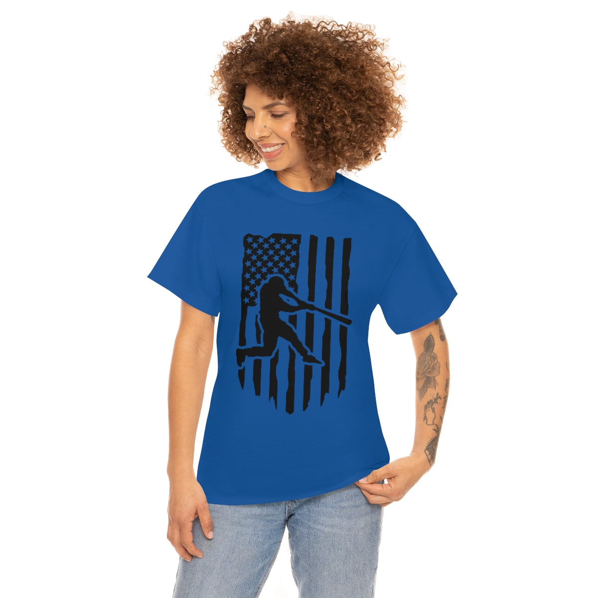 Unisex Baseball Flag Cotton Tee