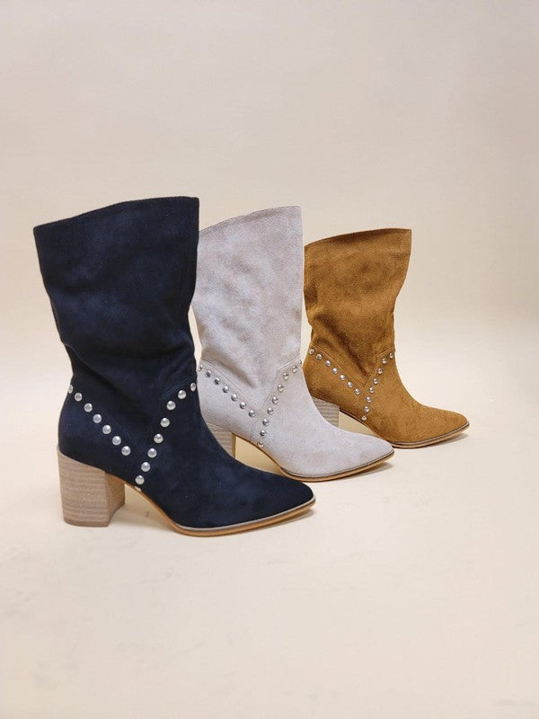 Good Lookin Studded Suede Boots