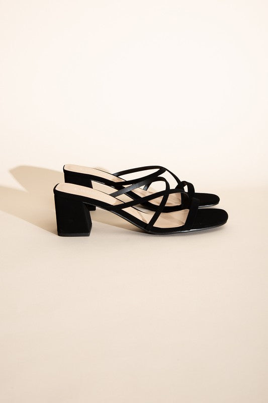 SODA MULE SANDAL HEELS