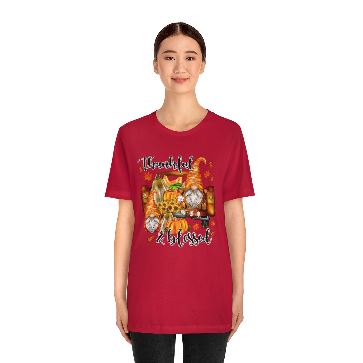 Thanksgiving Gnomes- Bella Canvas Unisex Jersey Short Sleeve Tee