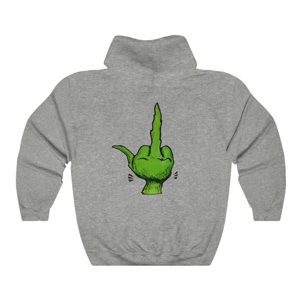 Grinch Middle Finger- Unisex Hooded Sweatshirt