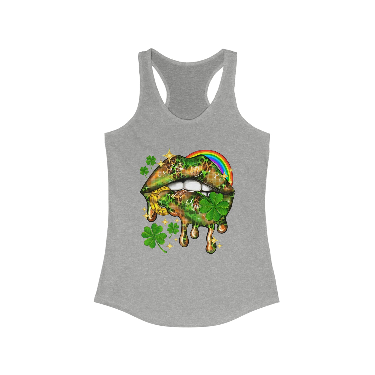 St Pattys Day Lip Racerback Tank
