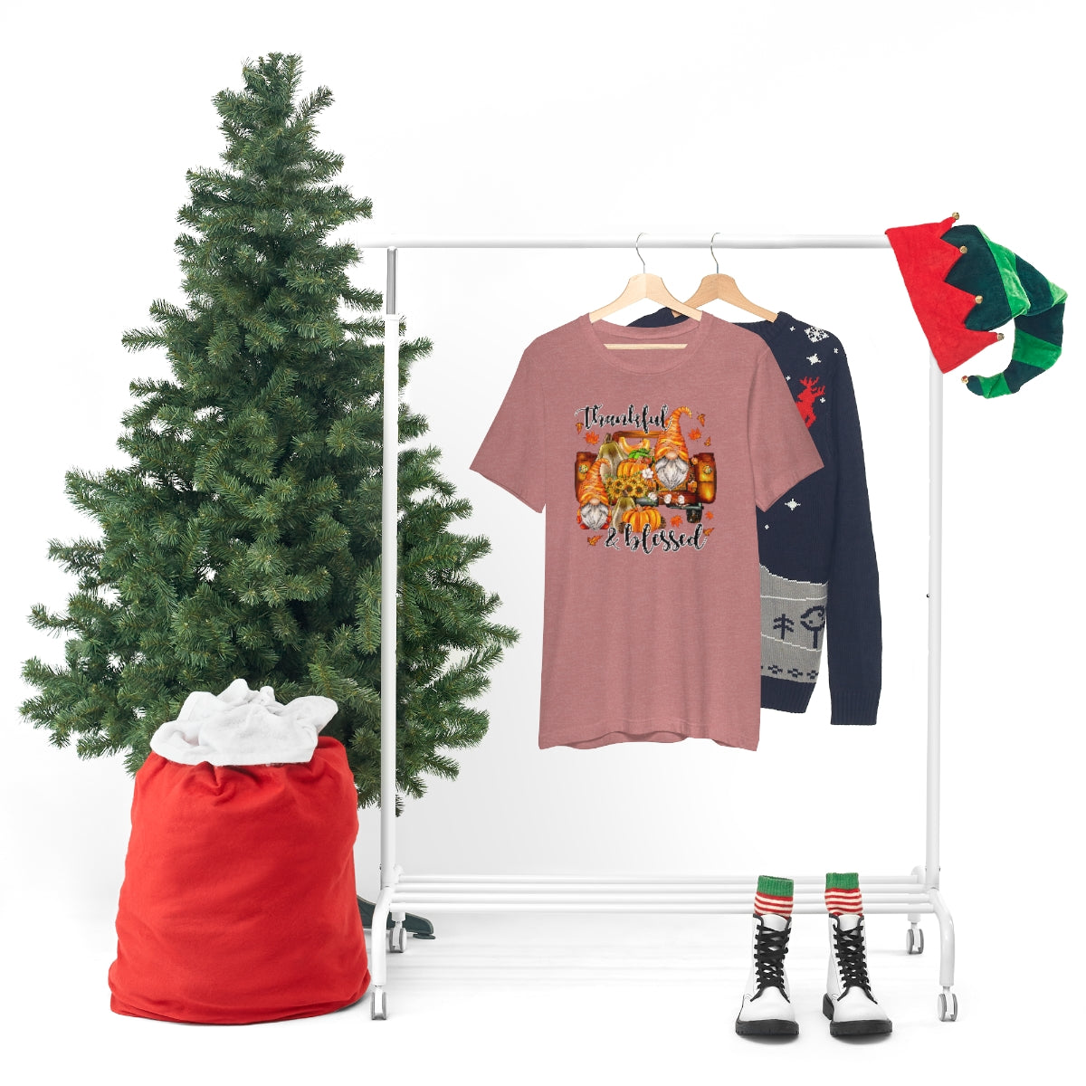 Thanksgiving Gnomes- Bella Canvas Unisex Jersey Short Sleeve Tee