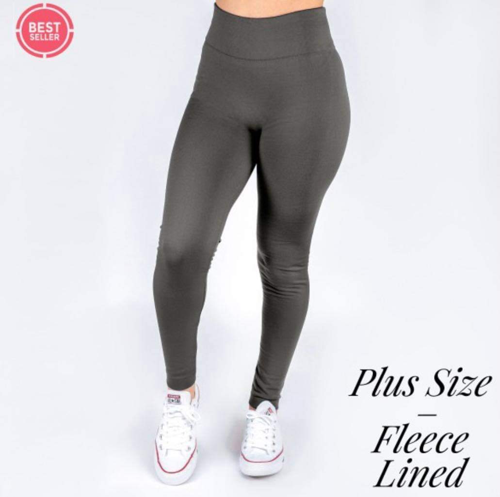 Full Size Run Seamless Fleece Lined Leggings