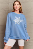 Simply Love Full Size Snowflake Graphic Sweatshirt