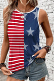 US Flag Round Neck Tank