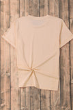 Pumpkin Round Neck Short Sleeve T-Shirt