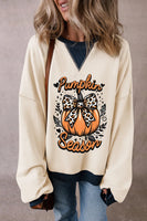 Pumpkin Graphic Long Sleeve Sweatshirt