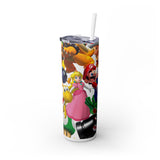 Mari0 Skinny Tumbler with Straw, 20oz