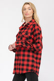 Boyfriend Fit Checker Plaid Flannel Long Sleeve