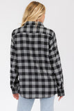 Boyfriend Fit Checker Plaid Flannel Long Sleeve