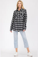 Boyfriend Fit Checker Plaid Flannel Long Sleeve