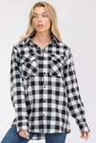 Boyfriend Fit Checker Plaid Flannel Long Sleeve