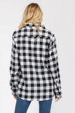 Boyfriend Fit Checker Plaid Flannel Long Sleeve